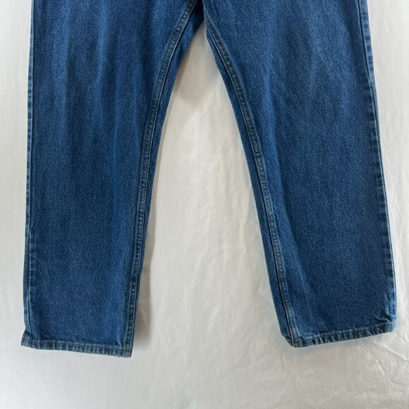 Lee Regular Fit Jeans Mens 40X30 Straight Fit Button Zip Fly 5-Pocket Denim Blue - Picture 7 of 14